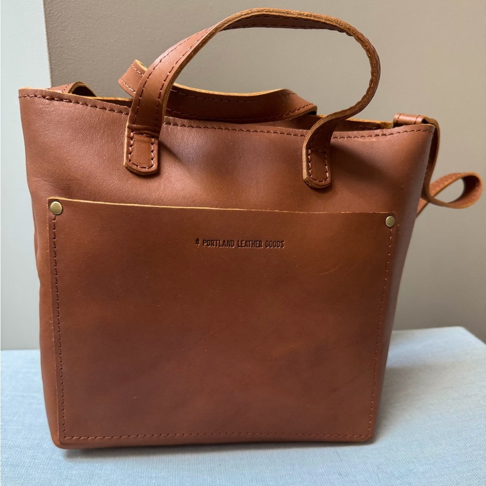 Portland Leather Goods (PLG) Mini Crossbody with Zipper in Honey- Brand New